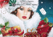 Load image into Gallery viewer, Vintage Art Deco Ladies Christmas Cards