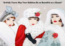 Load image into Gallery viewer, Vintage Art Deco Ladies Christmas Cards