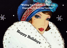 Load image into Gallery viewer, Vintage Art Deco Ladies Christmas Cards