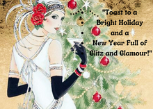Load image into Gallery viewer, Vintage Art Deco Ladies Christmas Cards