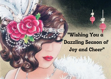 Load image into Gallery viewer, Vintage Art Deco Ladies Christmas Cards