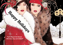 Load image into Gallery viewer, Vintage Art Deco Ladies Christmas Cards