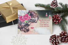 Load image into Gallery viewer, Vintage Art Deco Ladies Christmas Cards