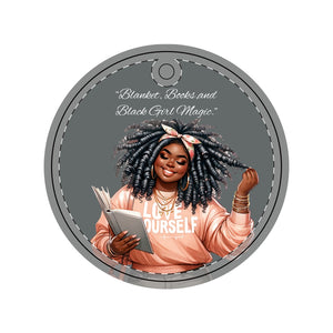 "Blanket, Books, and Black Girl Magic."  Aluminum Ornaments (Multi-shape)