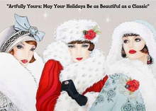 Load image into Gallery viewer, Vintage Art Deco Ladies Christmas Cards
