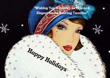 Load image into Gallery viewer, Vintage Art Deco Ladies Christmas Cards
