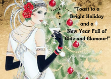 Load image into Gallery viewer, Vintage Art Deco Ladies Christmas Cards
