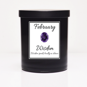 February Birth Month Candle